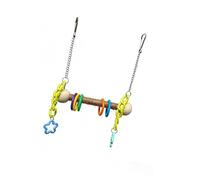 Wooden Bird Perch Swing for Parrots and Small Birds 14.5cm Length