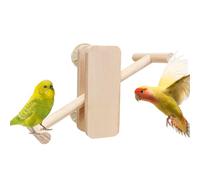 Wooden Bird Seesaw, Cockatiels See Saw Balance Toy, Heavy Duty Design Versatile Cage Entertainment, Interactive Bird Standing Activity for Parrots, Cockatoos, Budgies, Easy to Install, Brown