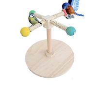 Wooden Bird Standing Branch Tabletop Perch Stand for Budgies, Lovebirds, Interactive Wooden Climbing Sticks for Birds, Safe Natural Play Score for Exercise, Training and Daily Ak