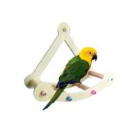 Wooden Bird Swing Perch Toys - Parrots Cage Toys | Parrot Swing Perch | Chew Resistant Pirate Ship Parrot Wheel | Resting Perches Bird Cage Climbing Toy for Indoor Pet Exercise for Living Room