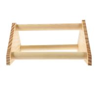 Wooden Bird Training Perch Stand for Small Birds Table Use | Natural Wood, Chew-friendly round Base, Khaki Finish, Includes 1 Perch Stand, for Canaries