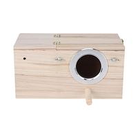 Wooden Birds L, Solid Wood Tiger Skin Peony Bird Breeding Box Bird House Coc Ls Breeding Box Birdhouses Warm Incubator Wooden Cage Accessories for Dove Sp Small Animal