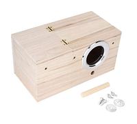 Wooden Birds Nest Natural Bird House Cockatiels Bird Breeding Box for Dove Sparrow Small Animal