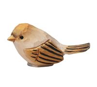 Wooden Birds - Outdoor Animal Figurines, Wooden Bird Ornaments | Creative Sparrow Bird Decor Miniature Garden Decoration, Wooden Bird Sculptures, Garden Sculptures & Statues for Backyard