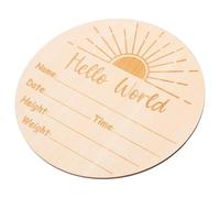 Wooden Birth Announcement Sign for Newborn Photo Props