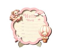 Wooden Birth Sign | Flat Photo Prop for Decoration | Birth Details Announcement Sign | for Fireplace, Children's Room, Parents, Grandparents, Future