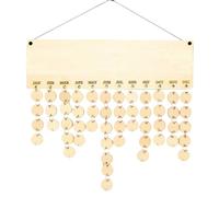 Wooden Birthday Reminder Calendar Board with 50 Blank Discs, DIY Wall Hanging Board Decoration for Home Office Classroom, Handmade Ornaments Gifts for Family Friends