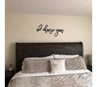 Wooden Black I Choose You Sign for Backdrop, Farmhouse Wall Decoration Above The Bed for Wedding Engagement Valentines Bridal Shower Bachelor Party