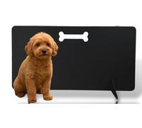 Wooden Black Stopper Barrier - Freestanding Dog Stopper for Stairs | Dog Barrier Gate | Portable Wooden Pet Stopper | Puppy Gate for Stairs Indoor | No Drilling Required (50cm (H) x 80cm (W))