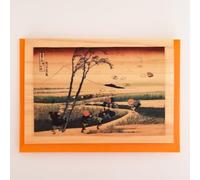 Wooden Blank Greeting Card [Series: Hokusai] Ejiri in Suruga Province/Thirty-Six Views of Mt. Fuji (Fugaku Sanjuroku Kei)
