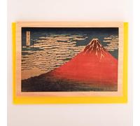 Wooden Blank Greeting Card [Series: Hokusai] Fine Wind, Clear Morning/Thirty-Six Views of Mt. Fuji (Fugaku Sanjuroku Kei)