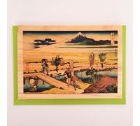 Wooden Blank Greeting Card [Series: Hokusai] Nakahara in Sagami Province/Thirty-Six Views of Mt. Fuji (Fugaku Sanjuroku Kei)
