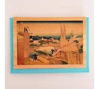 Wooden Blank Greeting Card [Series: Hokusai] Tatekawa in Honjo/Thirty-Six Views of Mt. Fuji (Fugaku Sanjuroku Kei)