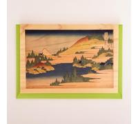 Wooden Blank Greeting Card [Series: Hokusai] The Lake at Hakone in Sagami Province/Thirty-Six Views of Mt. Fuji (Fugaku Sanjuroku Kei)
