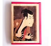 Wooden Blank Greeting Card [Series:Sharaku] Actor Otani Oniji III as the Footman Edohei
