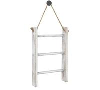 Wooden Blanket Ladder 3 Tier Wood Towel Rack Hand Towel Ladder With Rope Decorative Bathroom Towel Holder Rack Wood Countertop Tea Towel Ladder