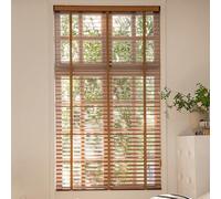 Wooden Bli 5cm Slats, Privacy Roller es for Home & Office, Various Sizes: 45cm, 55cm, 60cm, 75cm, 105cm, 150cm - Ele Window Coverings
