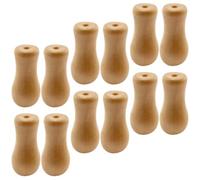 Wooden Blind Cord Pull Ends 12pcs Minimalist Beige Toggles for Roller Shades and Curtain Accessories Suitable for Living Room and DIY
