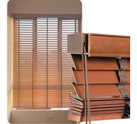 Wooden Blinds for Windows - Horizontal Sunshade & Privacy Protection Widths 30-150cm Bamboo Roller Shades for Home & Living Room (60x210cm)