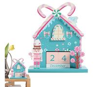 Wooden Block Calendar, House Shape Calendar, Daily Date Display, Month Date Blocks, Desk Calendar Home, Decorative Calendar Blocks, Unique Desk Organizer, Daily Block Calendar for Home