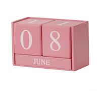 Wooden Block Calendar Ornaments For Perpetual Calendar Calendar Block Desktop Desk Elegant Wooden Block Calendar Desk Ornaments(for PINK)