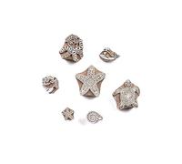 Wooden Block Printing Stamps - Sea Creatures Set of 7 for Fabric, Paper & Crafts - Octopus, Blowfish, Starfish, Turtle, Dolphin & Shell