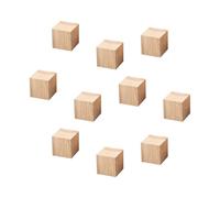 Wooden Blocks 10-Pack 3cm Unfinished Wood Cubes for Crafts, DIY Projects and Decor, Natural Blank Small Wooden Squares for Building, Sorting & Art (Pack of 10-3cm)