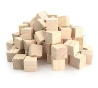 Wooden Blocks, 120 Pcs Wooden Building Blocks for Craft and Kids, Woodens Block for DIY Projects, 1x1x1 cm and 2x2x2 cm Wood Blocks for Carving and Education