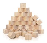 Wooden Blocks for Crafts, 100Pcs Wood Blocks for Crafts - 1cm Natural Wooden Cubes, Plain for DIY Projects, Educational Toys, and Rustic Decor