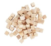Wooden Blocks, Unfinished Cubes Producing 100PCS/0.4 Inches Package Wooden Color for Craftsmanship