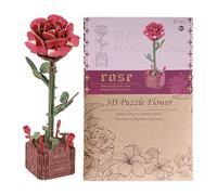 Wooden Bloom Craft - Beginner Friendly Model Kit Building Set for Adults, Creative DIY Wooden Project for Making Home, Office, Indoor, Outdoor Display, Handmade Art Craft, 7.87x2.17x2.17inch