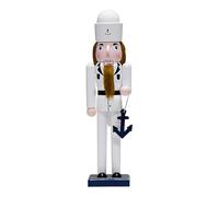 Wooden Blue Navy Nutcracker | Sailor Nutcracker Ornament | Sea Nutcracker | Unique Larger Mouth Opening, Perfect for Christmas Decor and Holiday Cheer, for Family and Friends