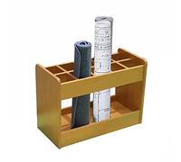 Wooden Blueprint Rack Holder, Heavy Duty 10-Section Organizer for Architectural Plans, Posters & Wrapping Paper - Ideal for Home Office or School Use