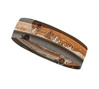 Wooden Board Arrangement Headbands for Women & Men Sports Headband, Fits All Head Sizes, Ultra Absorbent & Non-Slip Sweatband for Running, Yoga, Gym