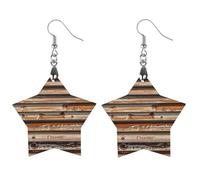 Wooden Board Arrangement Wooden Earrings for Women, Vintage Elegant Wood Jewelry, Lightweight Earrings for Wedding, Party, Everyday Jewelry Gift, Circular, Wood, wood