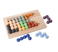 Wooden Board Bead Game,Color Sorting Matching Toy | Kids Wooden Beads Puzzle Board Game | for Home Classroom Travel Picnic Car Rides Girls Preschoolers Pupils Over 36 Months