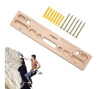 Wooden Board - Door Mounted Climbing Pull-Up Bar with Finger Rock Holds | Wall Climb Handle Frame for Indoor & Outdoor Training, Home Gym Strength Grip Board