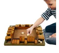 Wooden Board Game - Dice Gamee L Numbers Chess Toy Four, Shut The Box Games, Woooden Table Traditional Family Travel Boardd Gaame, Educational Math Number Gamess For Kids And Adults
