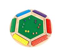 Wooden Board Game, Educational Math Dice Toy, 4 Sided Table Game Set, Learning Puzzle Games, Family Travel Party Classroom Games, Kids Youth Fun Toy