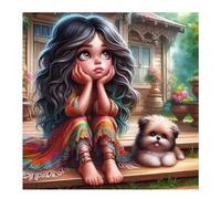 Wooden Board Girl 200 Piece Jigsaw Puzzles for Adults and Kids, Impossible Puzzle, Jigsaws 200 pieces for adults Gifts, Difficult jigsaw puzzles for The Whole Family