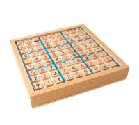 Wooden Board - Nine Square Puzzle, Math Logic Toy | Skill Development Learning Puzzle, Logical Numeric Pattern Brain Skill Activity Set System for Beech Folding Gameboard