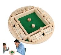 Wooden Board Table Math Games - Shut the Box Dice Game, Classic Pub Board Game | Portable Board Games, Wooden Amusing Addition Game, Portable Tabletop Educational Game for Classroom, Birthday Parties