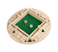 Wooden Board Table Math Games, Shut The Box Dice Game - Funny Dice Game - Portable Board Games, Wooden Table Learning Game for Birthday Parties, Pubs, Family Reunions