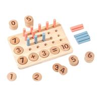 Wooden Board with Counting Clips - Durable Wooden Frame, Interactive Number Positioning Toy, Engaging Educational Pegs Set for Skill Development