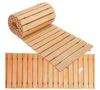 Wooden Boardwalk Trail Path - Weatherproof Non-Slip Surface, Portable Walkway for Beach, Backyard, Garden, 21ft Long