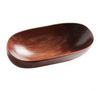 Wooden Boat Tray Handmade Serving Platter for Fruit Snacks - Rustic Decor Kitchen Storage 17.5cm