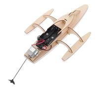 Wooden Boat - Wood 12.99x5.91 Inch | Science Experiment Kit with Challenging DIY Puzzle | 3D Crystal Puzzle Deluxe | for Ages 6-14 Boys Girls Youth Pretend Play Decorations