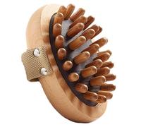Wooden Body Massage Brush with Air Cushion | Shower Brush for Lymphatic Massage | Cellulite Remover and Dead Skin Removal for at Home Spa