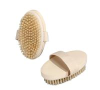 Wooden Body Massage Shower Brush, Natural Bristle Exfoliating Bath Brush, Soft Bathroom Skin Care for Women Man