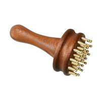 Wooden body scraping brush - handle with extended handle, traditional contour massager, circulation-enhancing care device, ergonomic well-being support aid